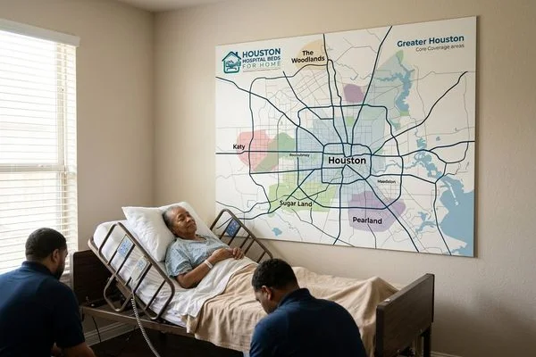 Hospital bed delivery coverage area across Greater Houston